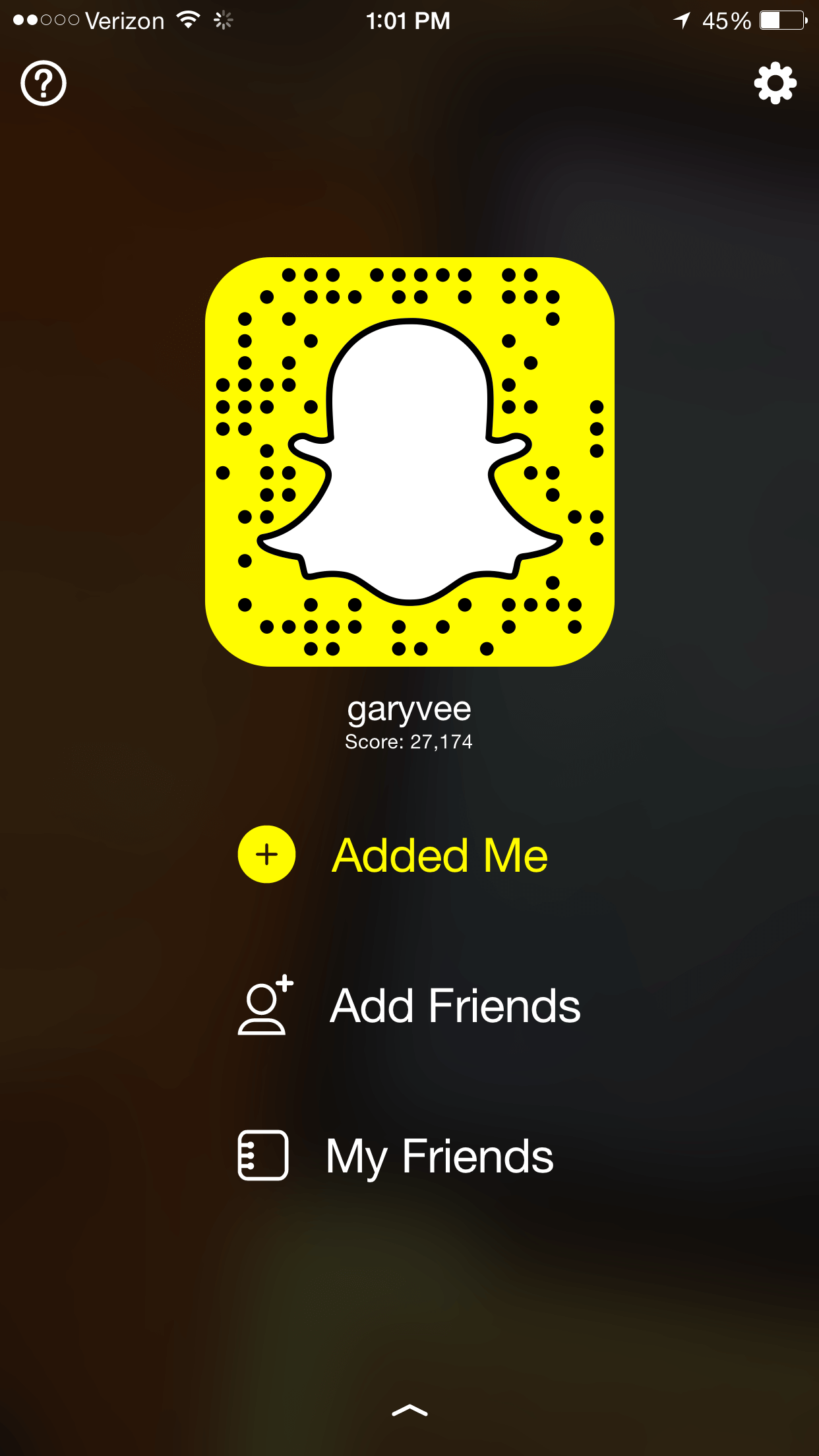QR Code for garyvee on Snapchat