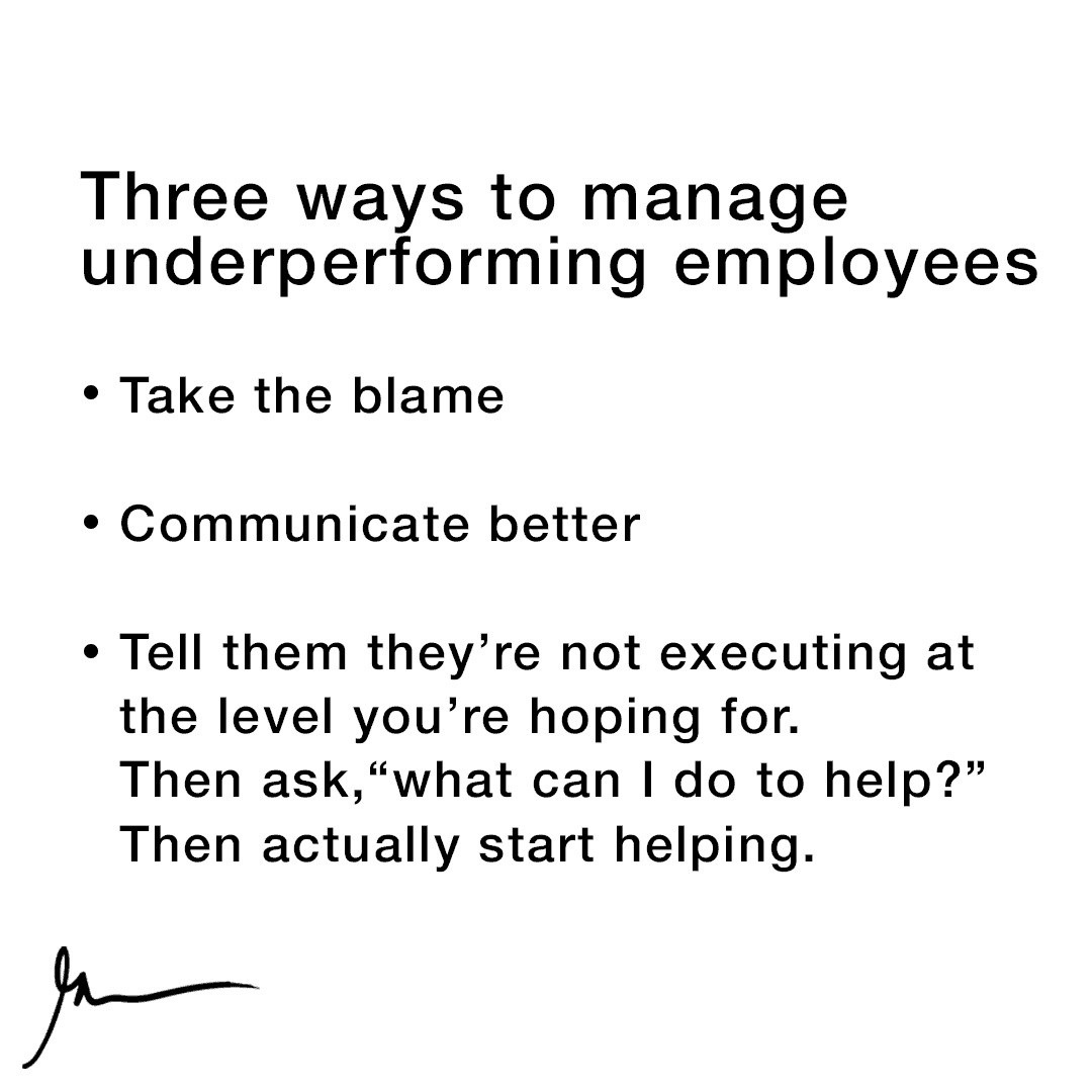 managing employees who are underperforming